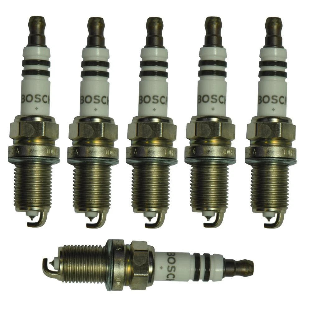 Set of 6 Bosch OE Fine Wire Double Platinum Spark Plugs for Audi VW Porsche