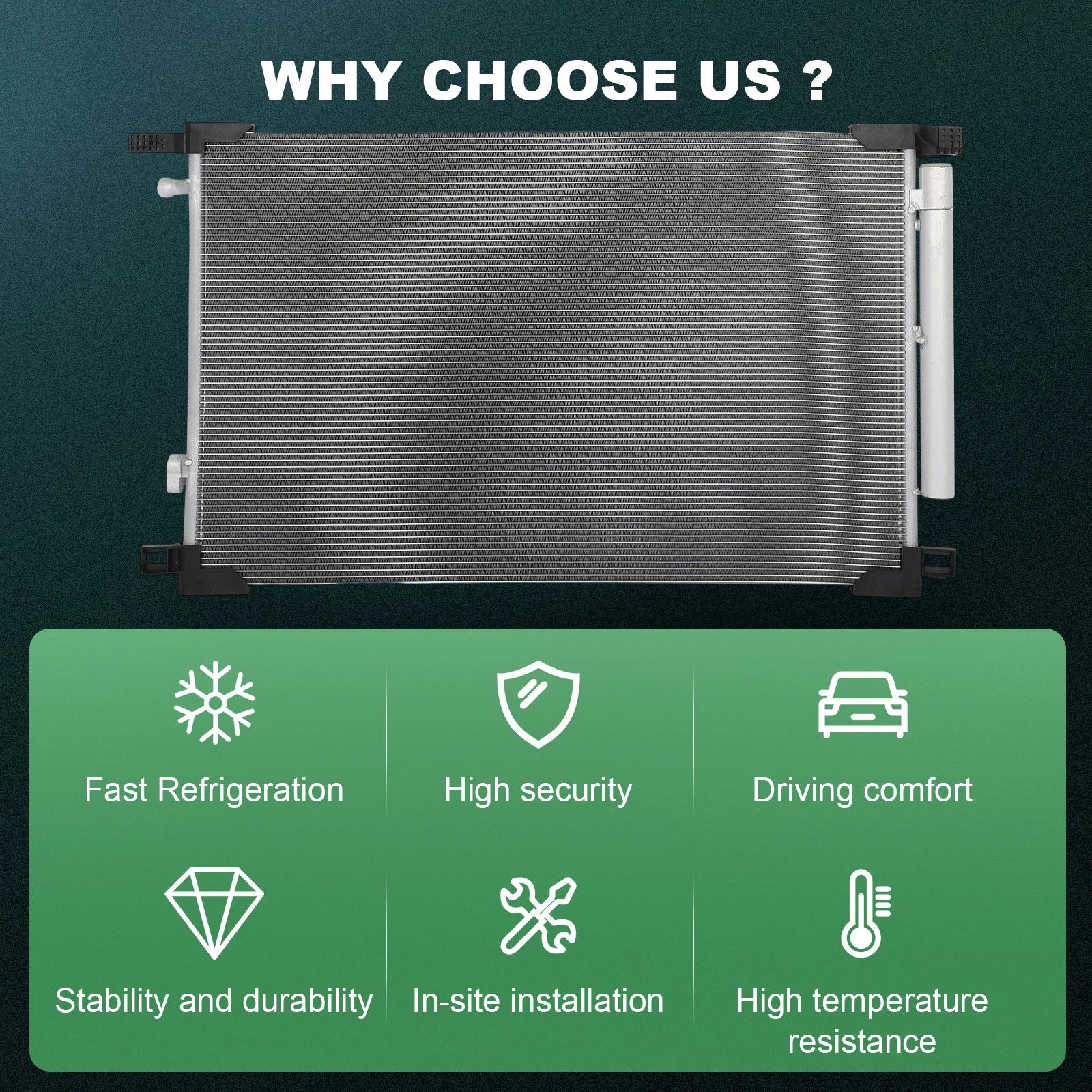 AC Condenser for Lexus ES350, Toyota Avalon, RAV4, Camry (2019–2021)