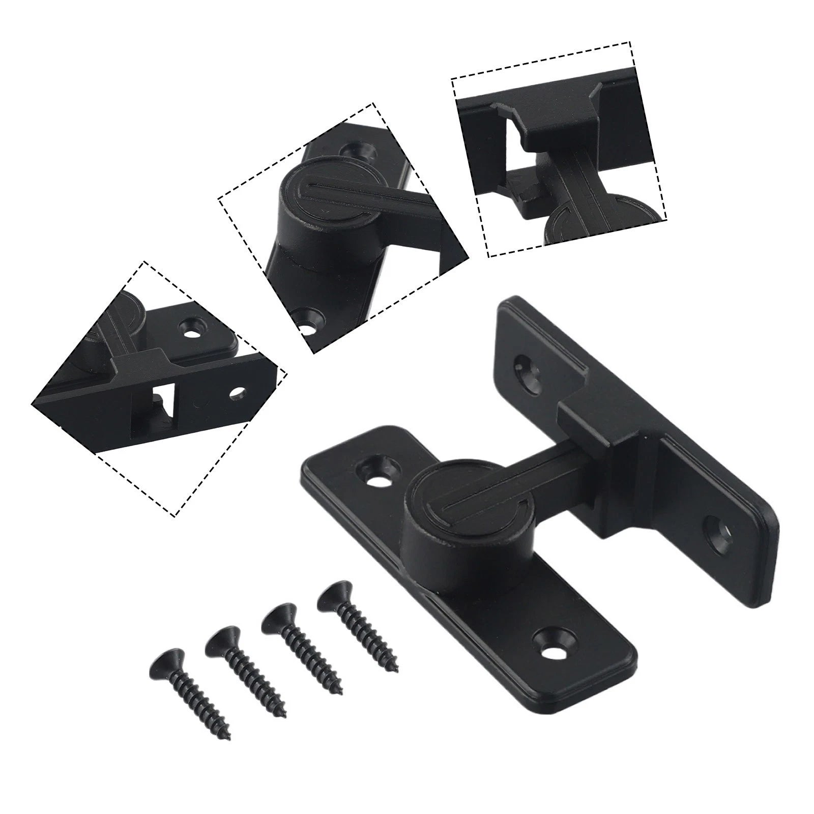Heavy Duty Barn Door Lock Latch for Sliding Doors (90 Degree)