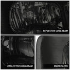 Headlights for Chevy Express GMC Savana 1500 2500 3500 (2003–2022) Chrome Smoked
