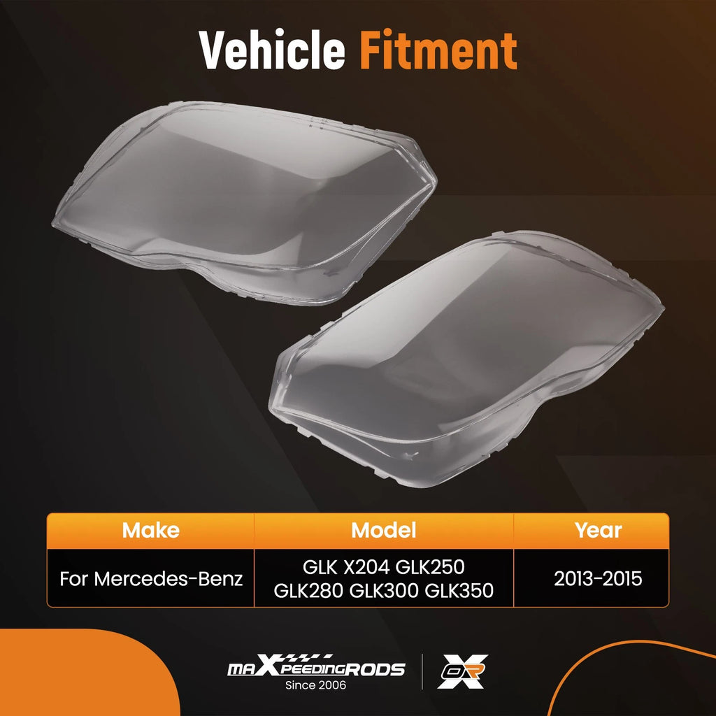 Headlight Lens Shell Cover for Mercedes-Benz GLK300 GLK350 (2013–2015)