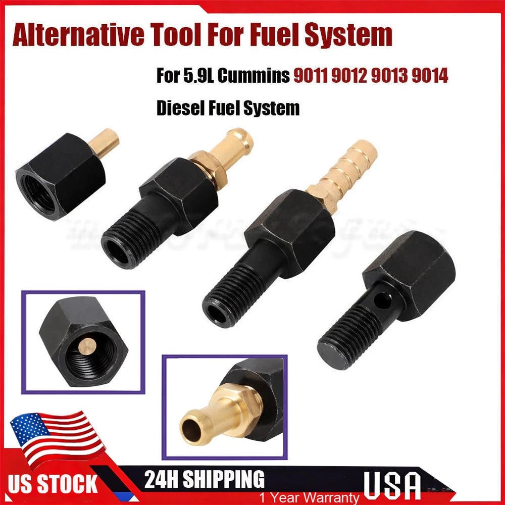 Fuel System Test Fitting Adapter Kit for Dodge Ram 5.9L Cummins (9011, 9012)