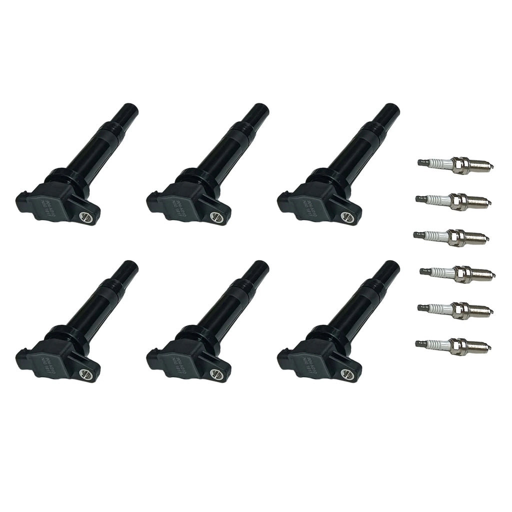 Set of 6 Ignition Coils & 6 Iridium Spark Plugs for Hyundai Santa Fe (2007–2009)