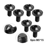 6 x M5x15mm Titanium Bolts Truss Torx Screws for Motorcycle Bike