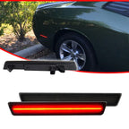 2X Smoked Lens Red LED Rear Side Marker Lights for Dodge Challenger (2015–2023)