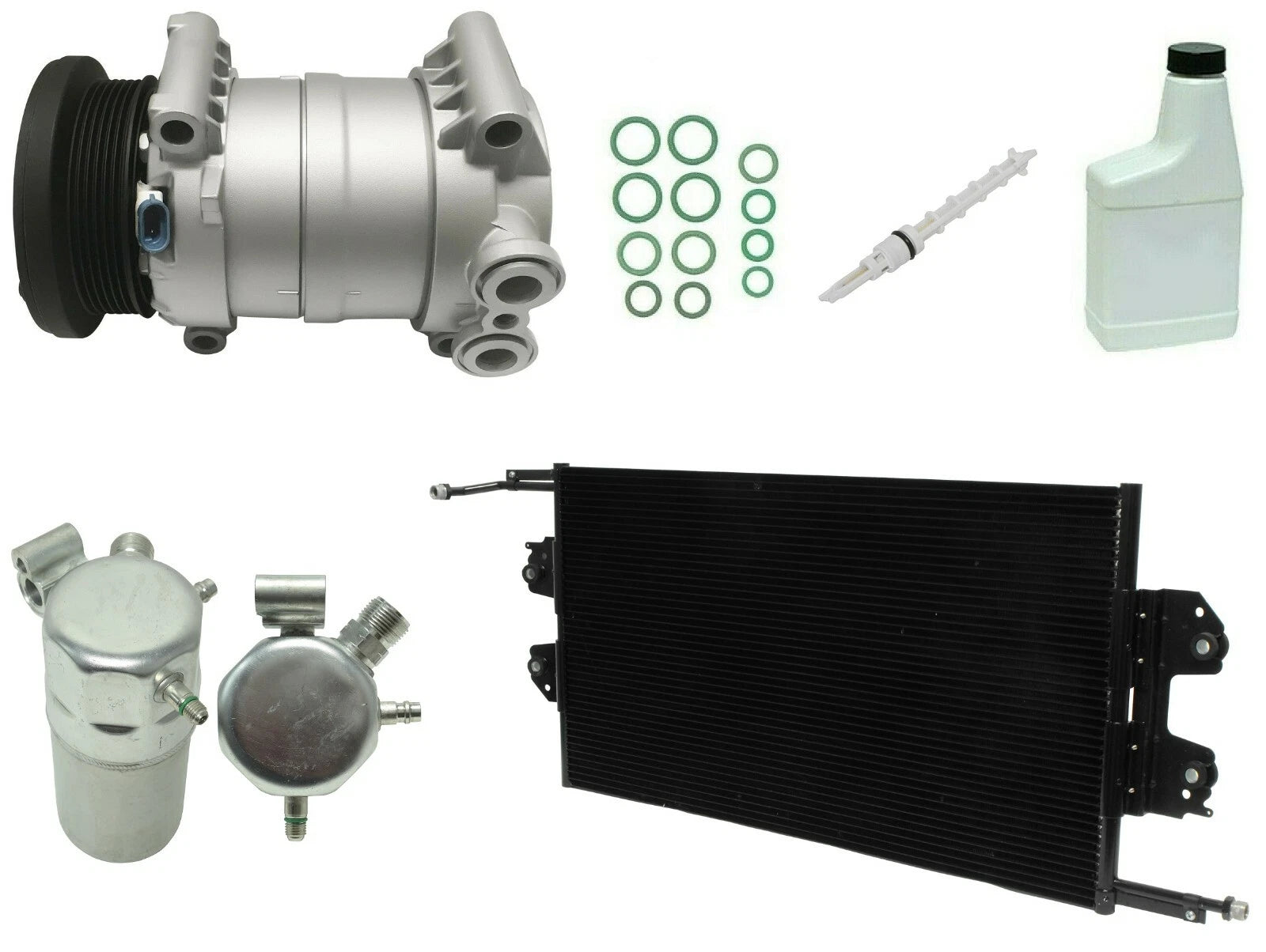 AC Compressor Kit with Condenser for Nissan Navara D40 (2005–2015)