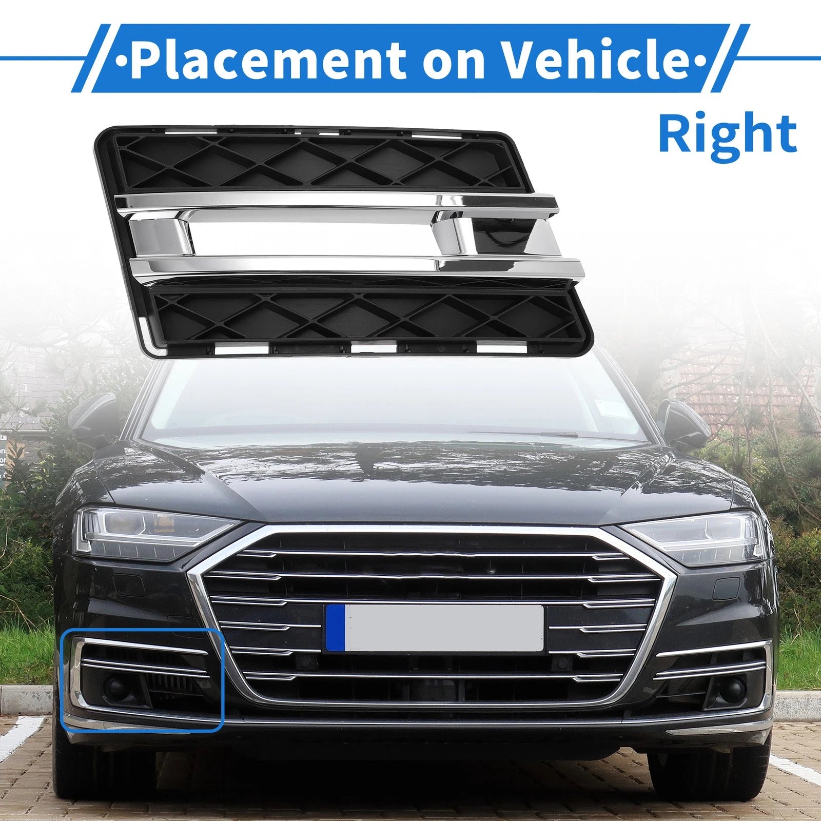 Fog Light Grill for Mercedes-Benz GLK-Class (No. 2048854123) (2008–2015)