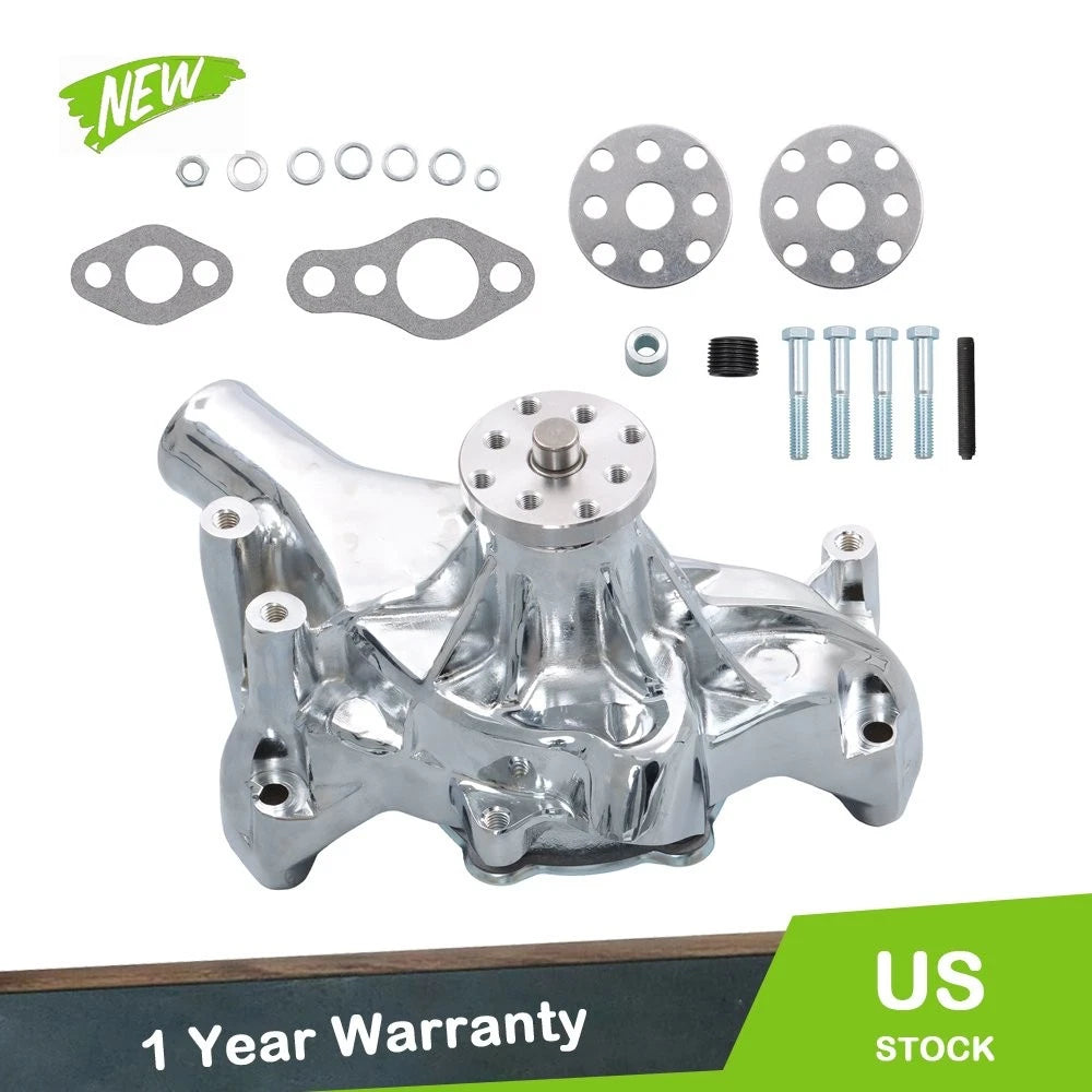 Chrome Big Block Long Water Pump for Chevy 396 402 427 454 (1969–1987)