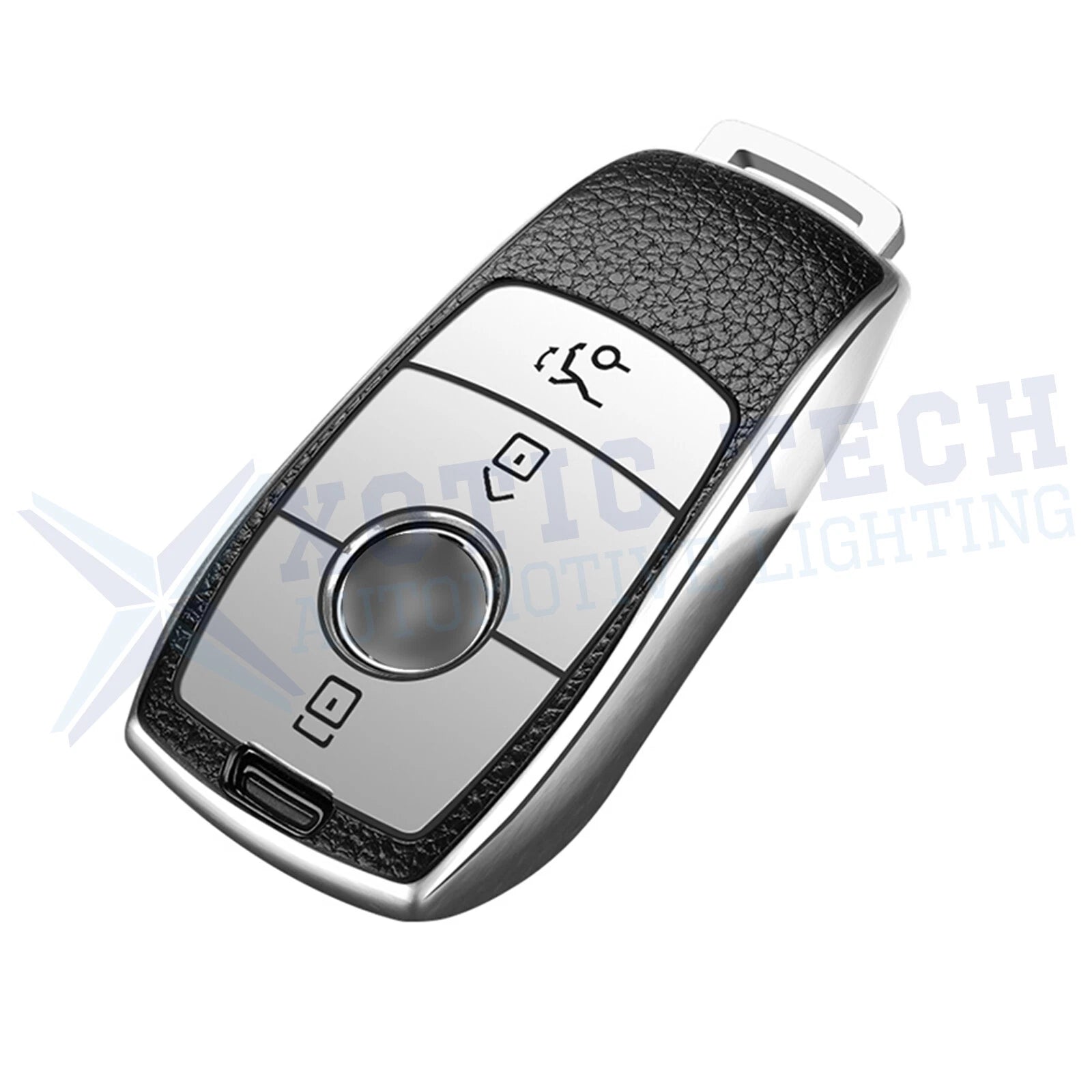 Silver Red TPU Smart Key Fob Holder for Mercedes-Benz E S-Class (2017-2018)