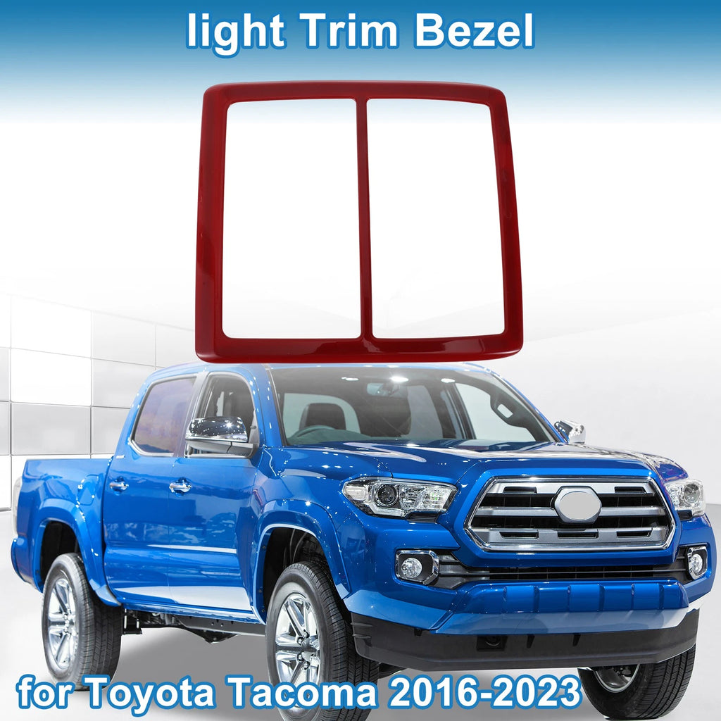 Front Row Headlight Trim Bezel for Toyota Tacoma (2016–2023) Red