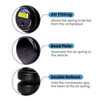 2X Heavy Duty Airmatic Suspension Air Spring Bag for 2500