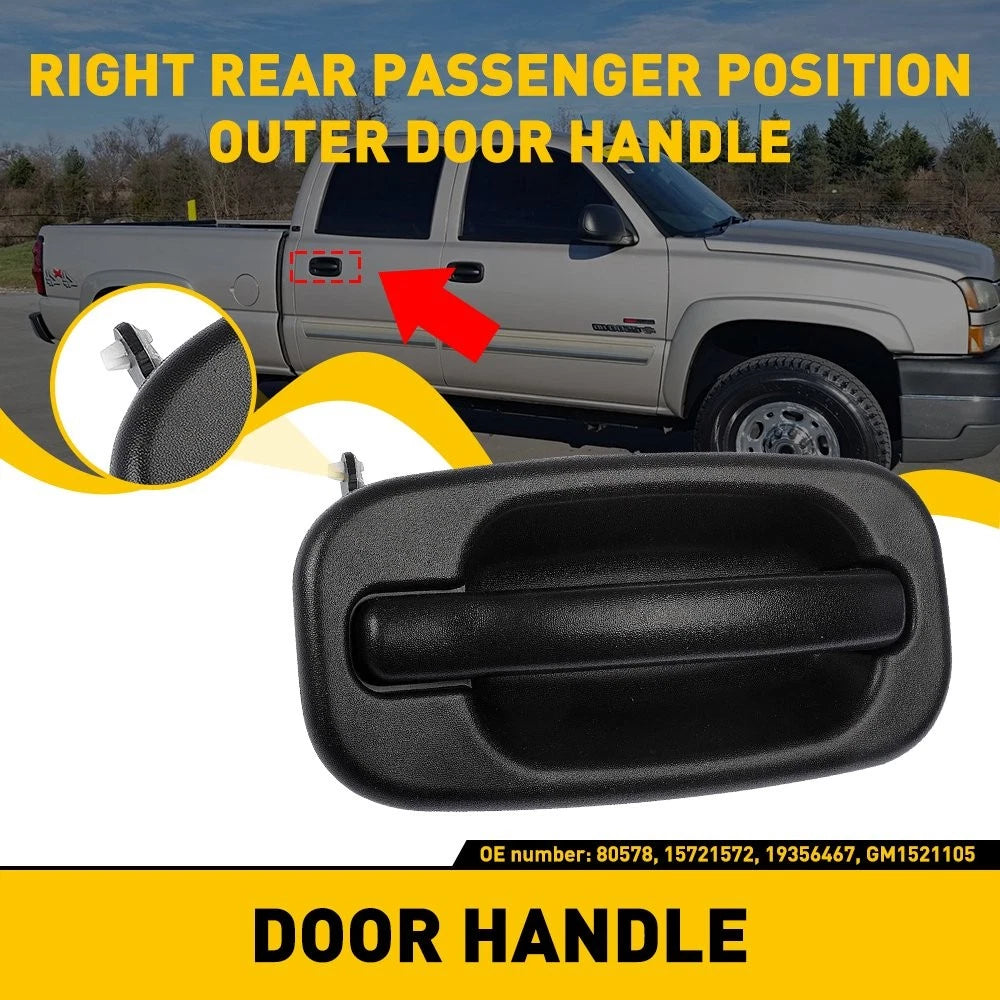 Rear Side Passenger Exterior Door Handle for Chevrolet Silverado 1500 (2004–2006)