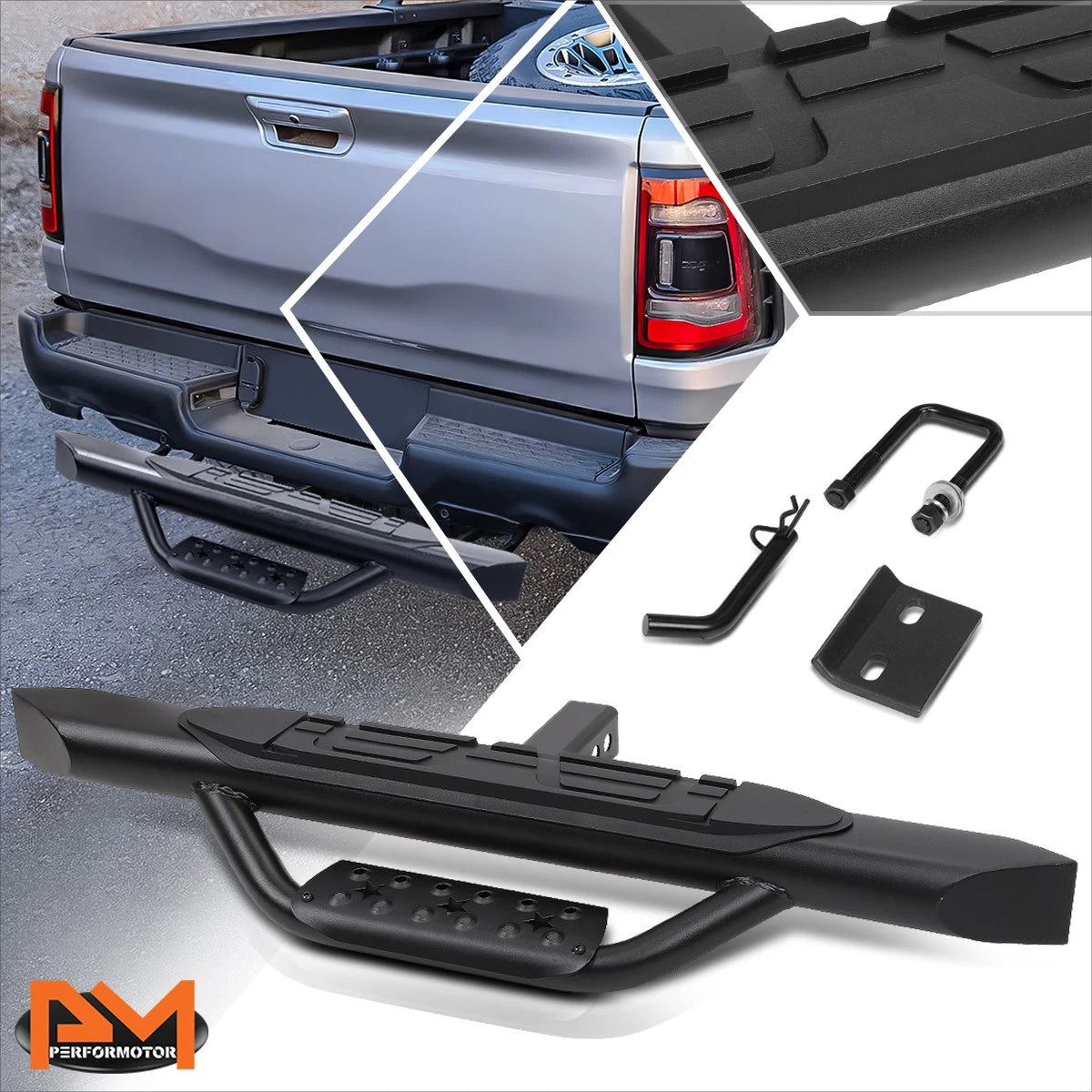 Universal 36.5" x 3.75" Oval Trailer Towing Hitch Step Bar for 2" Receiver