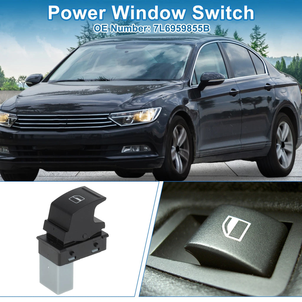 Rear Passenger Side Power Window Switch for Volkswagen Passat Golf (2006–2010) No. 7L6959855B