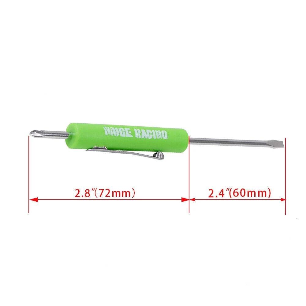 Set of 10 Mini Pocket Screwdrivers with Magnetic Tips and Clips