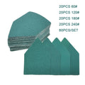 Set of 80 Sandpaper Sheets 65x92 mm 60 120 180 240 Grit for Sanders