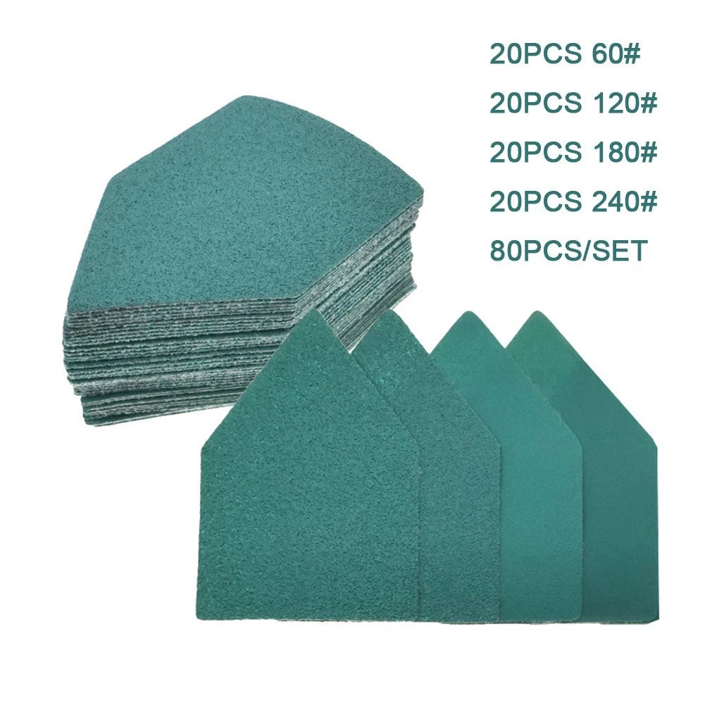 Set of 80 Sandpaper Sheets 65x92 mm 60 120 180 240 Grit for Sanders
