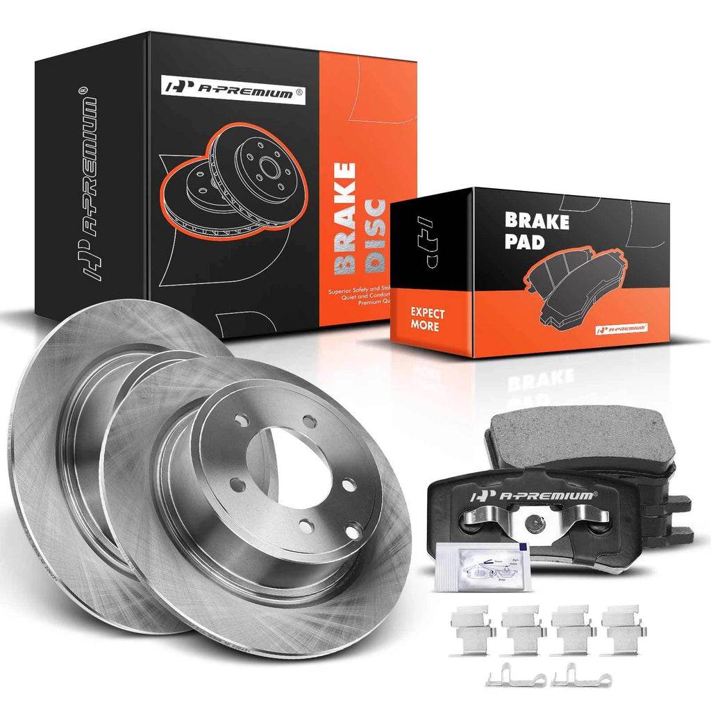 Rear Disc Brake Rotor & Ceramic Pad for Jeep Compass (2007–2017)