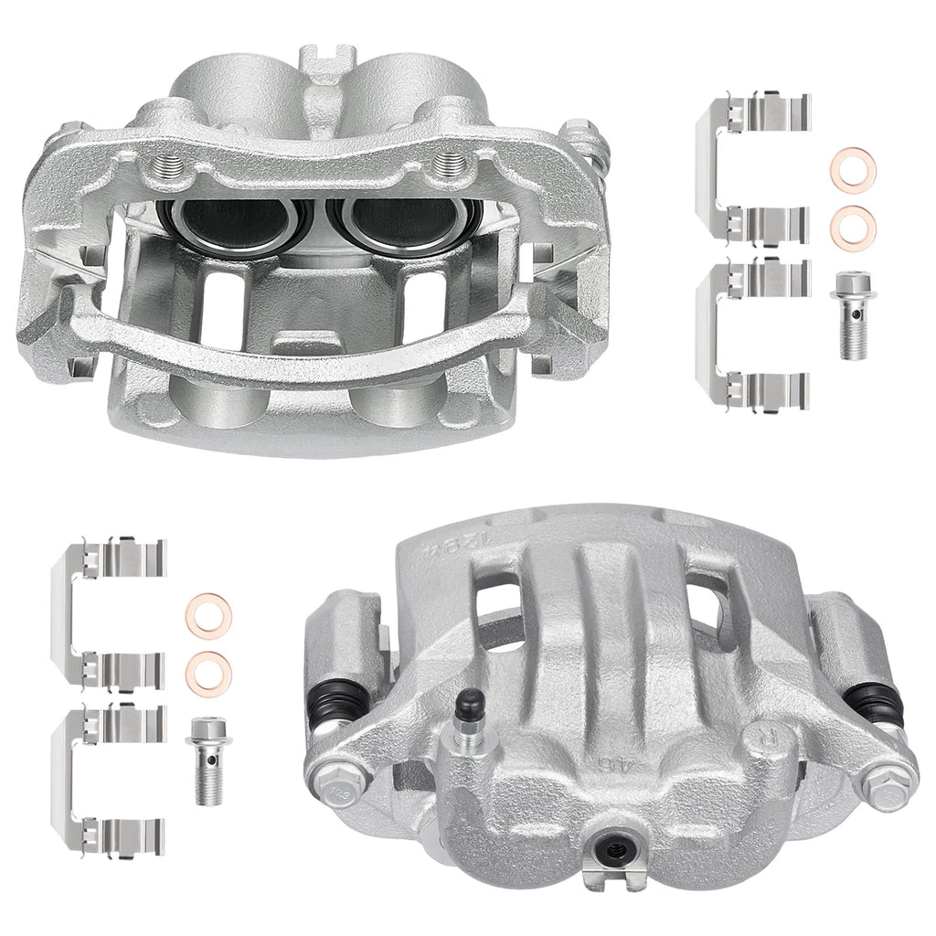 Front Brake Calipers Pair w/ Bracket for Nissan Xterra Frontier (2000–2004)