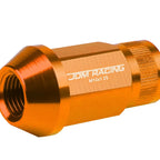 Set of 4 Open End M12x1.25 44mm Tall Orange Aluminum Lug Nuts for JDM Rims