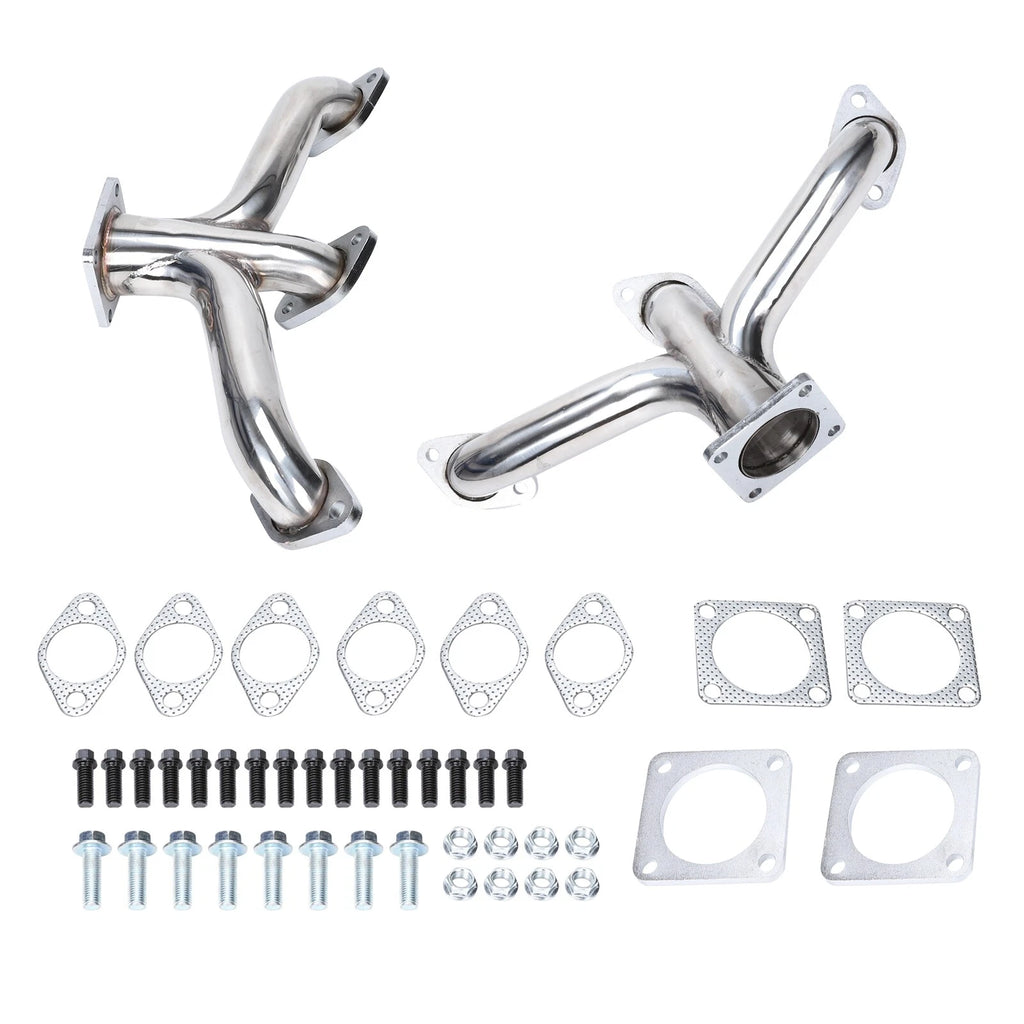 Shorty Center Dump Manifold Headers for Ford Car Truck Flathead V8 (1932–1953)