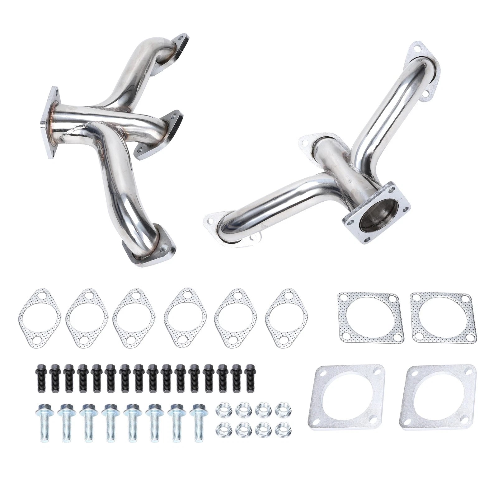 Shorty Center Dump Manifold Headers for Ford Car Truck Flathead V8 (1932–1953)