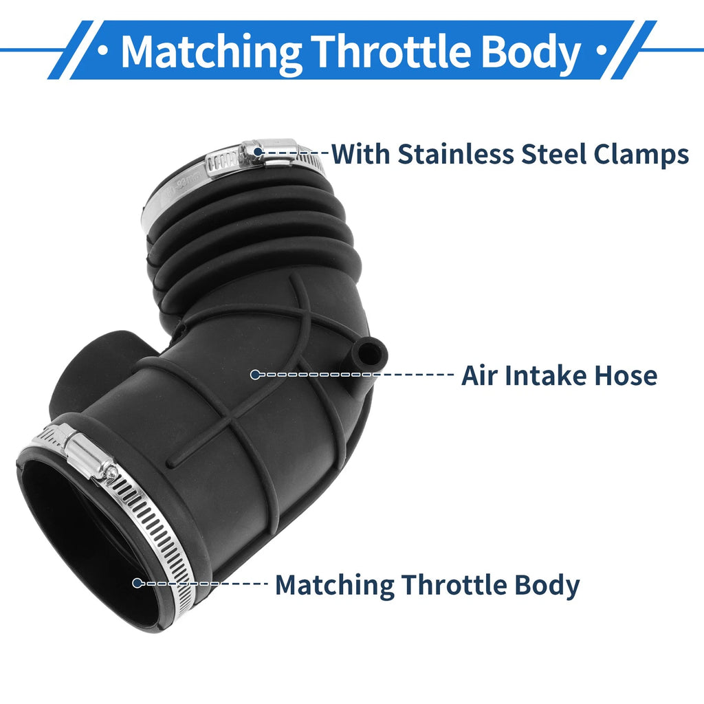 Engine Air Intake Hose with Clamps for BMW 525i E38 (2001–2003) No. 13541435625