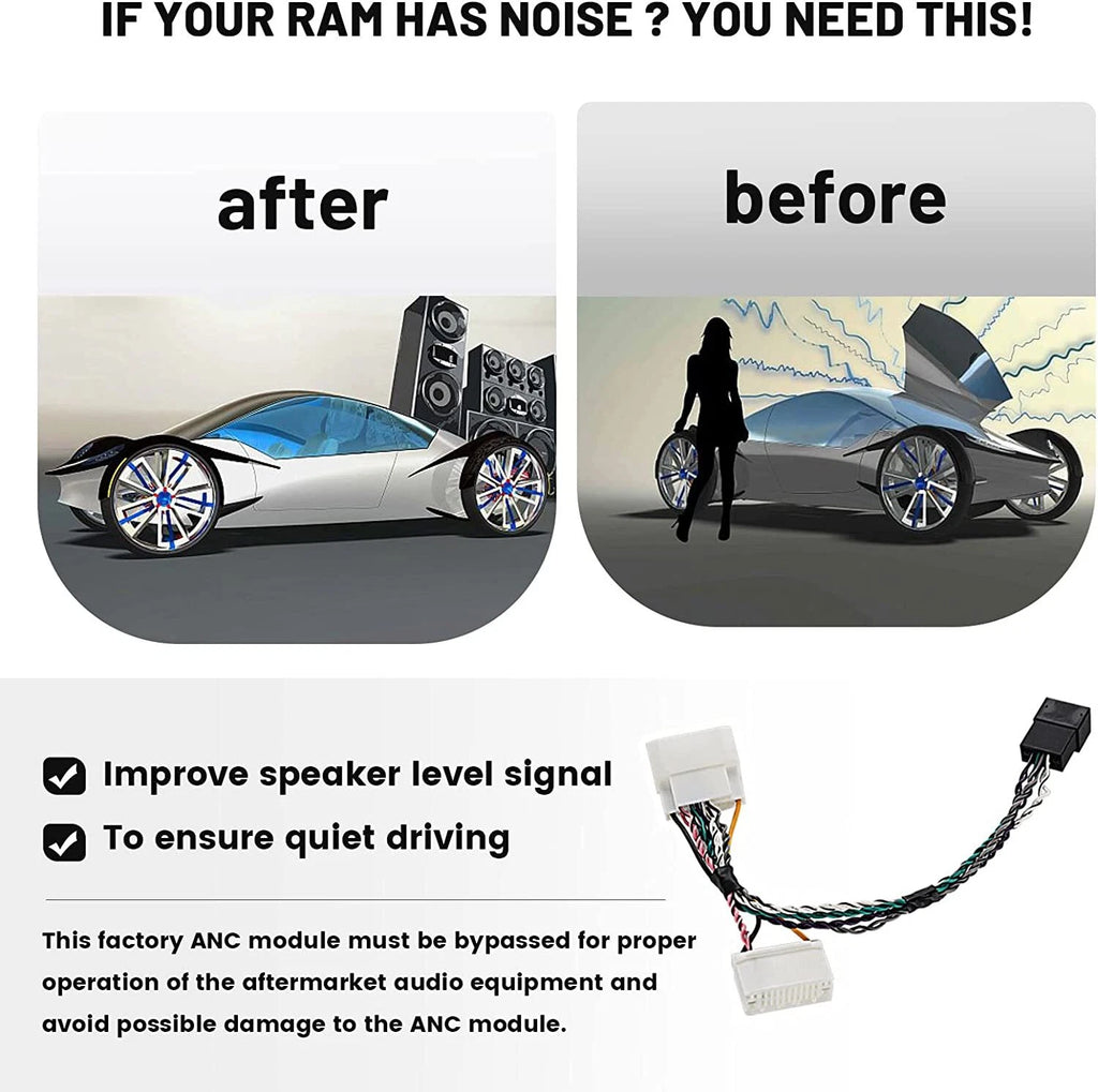 ANC-CH01 Factory Module Bypass Wiring Harness Connector for Dodge Jeep Chrysler (–)