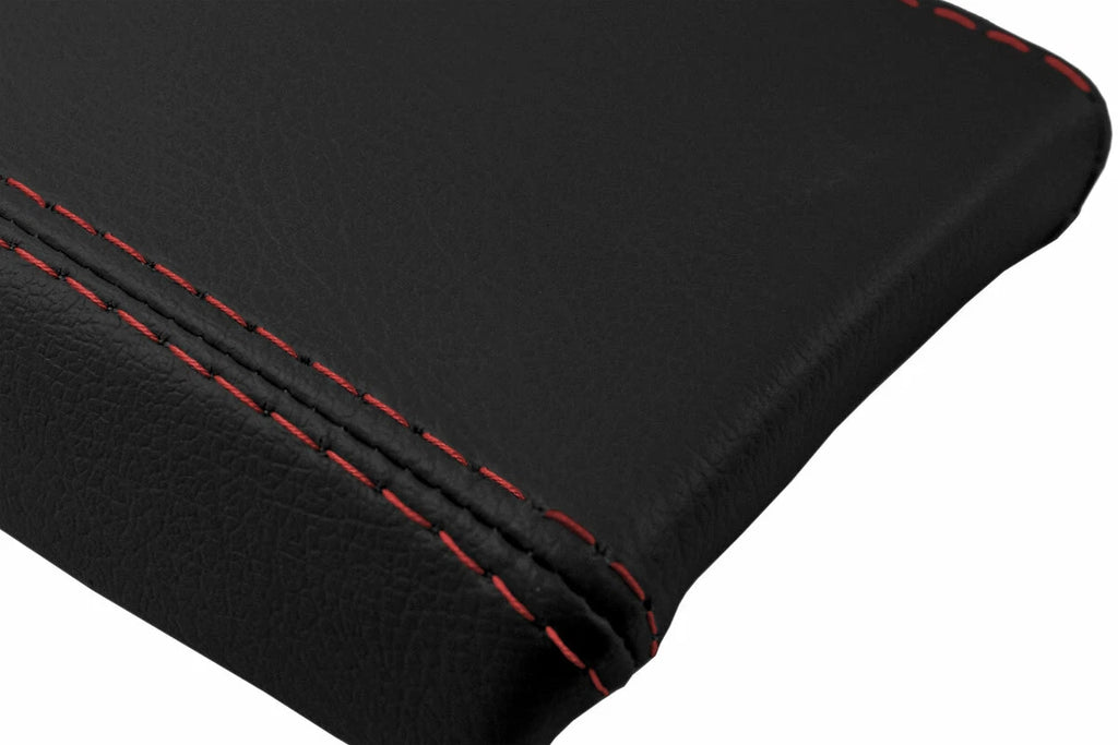 Console Lid Cover for Ford F150 (2004–2008) - Leather, Red Stitch