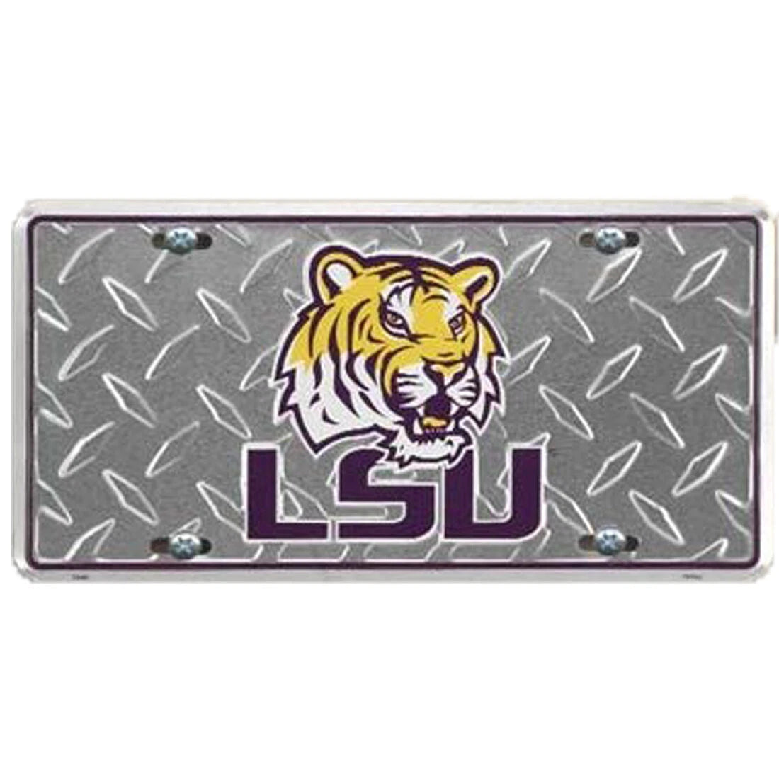 LSU Louisiana State Aluminum License Plate Sign Tag 6x12
