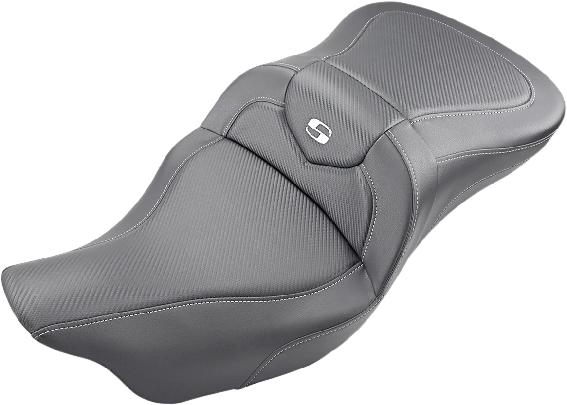Saddlemen Carbon Fiber Extended Reach Road Sofa Seat for Harley Touring (2008–2024)