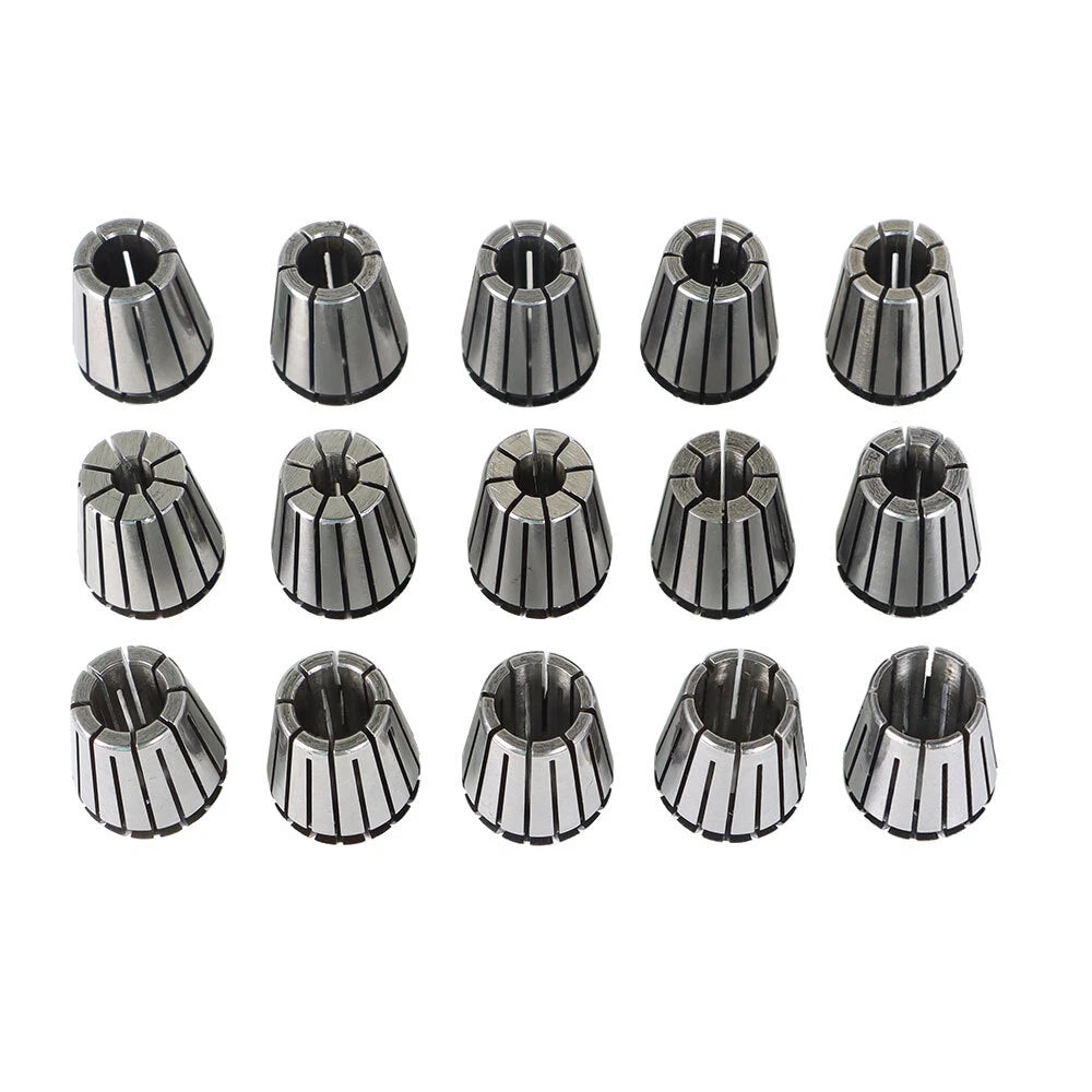 Set of 15 Spring Collets for CNC Engraving Machine (2MM to 16MM)
