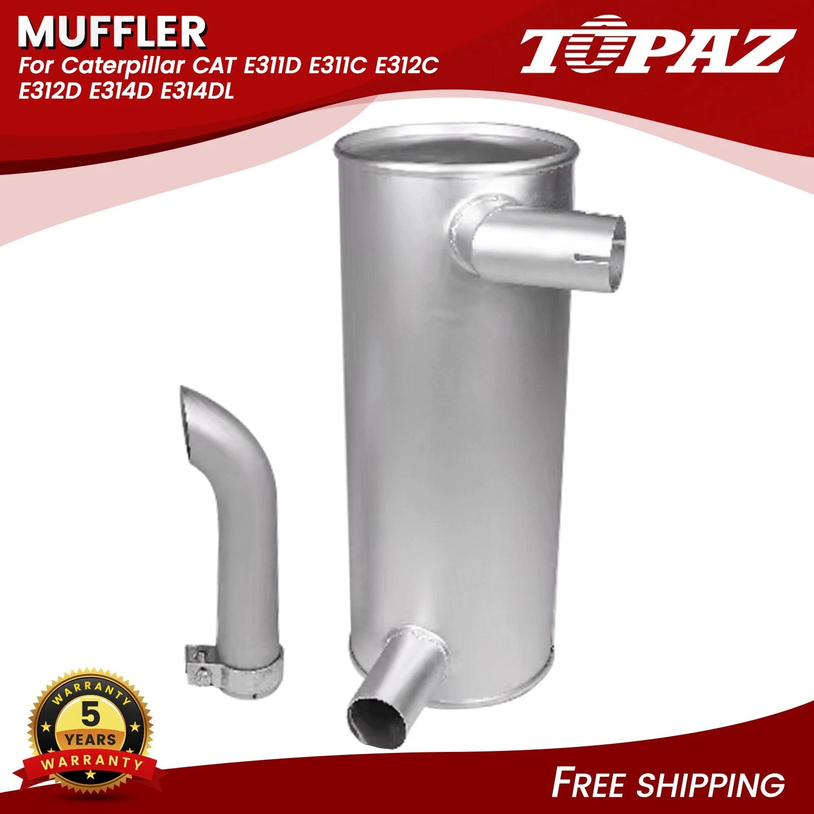 Muffler for Caterpillar CAT E311D E311C E312C E312D E314D E314DL (2011–2018)