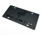 Metal License Plate Premium Black with 3D Bucking Ford Bronco Logo (1966–1975)