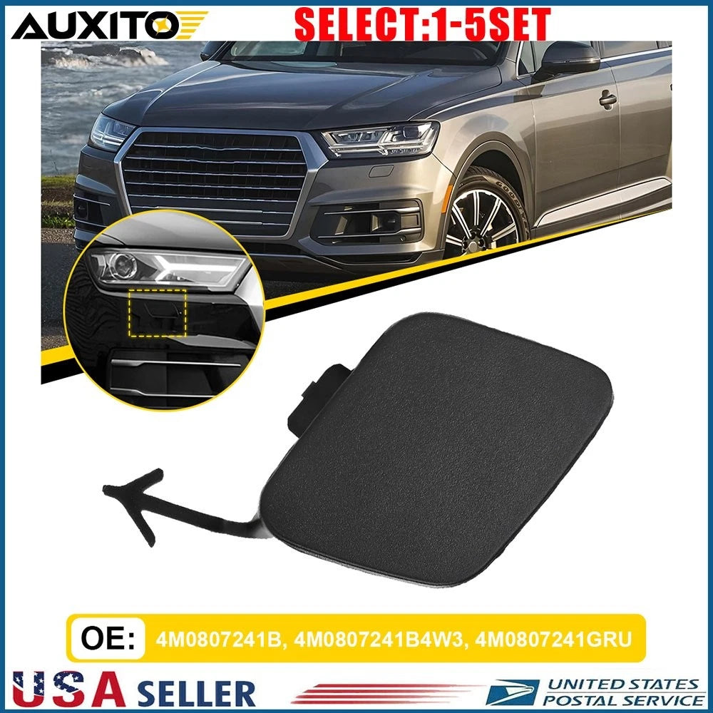 Set of 1 Tow Eye Hook Cover for Audi Q7 (2017–2019) 4M0807241B Black