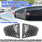 Carbon Look Side Window Quarter Louver Covers for BMW 5-Series G30 Sedan (2018–2023)