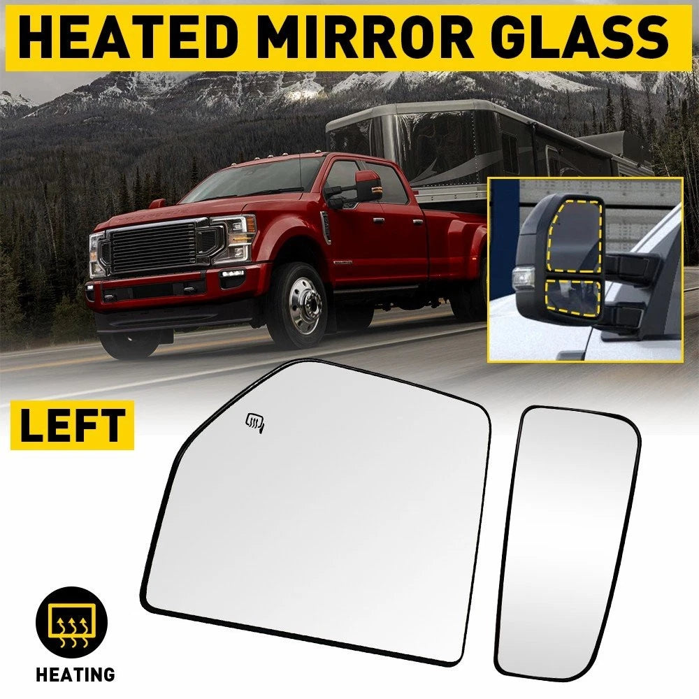 Tow Mirror Glass for Ford F150 (2015–2020) LH Heated Upper Lower