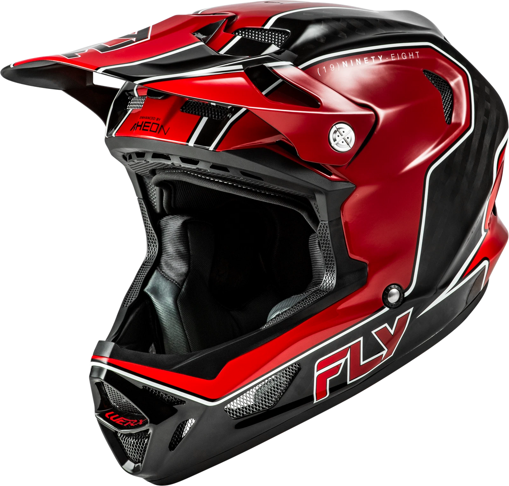 Fly Racing Werx R Flow Carbon Full-Face Helmet for Bike (Large, Black/Red)