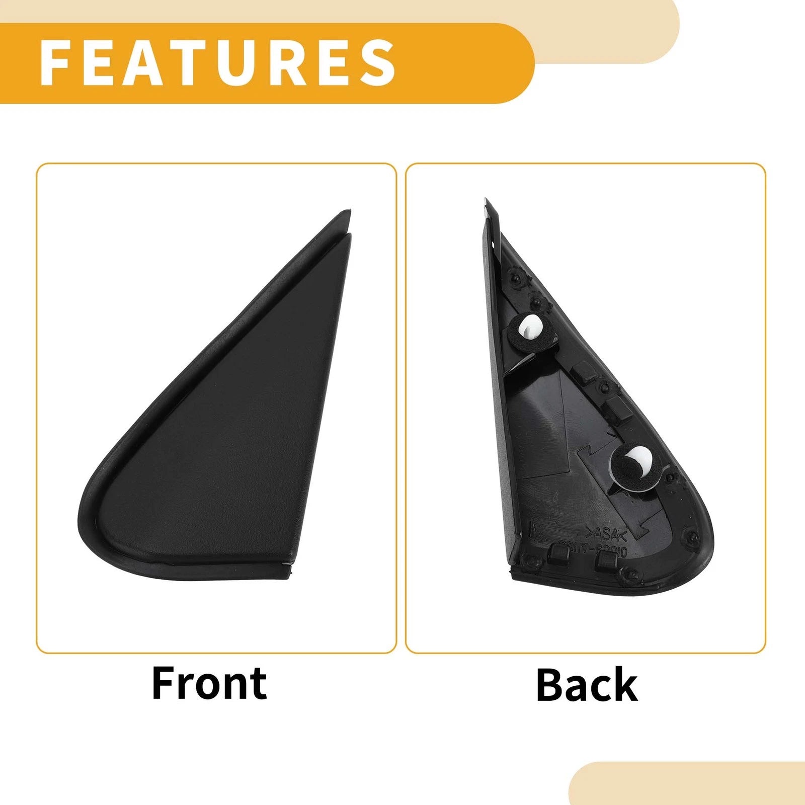 Front Left Side Pillar Corner Triangle Trim for Toyota Land Cruiser (2008–2011)