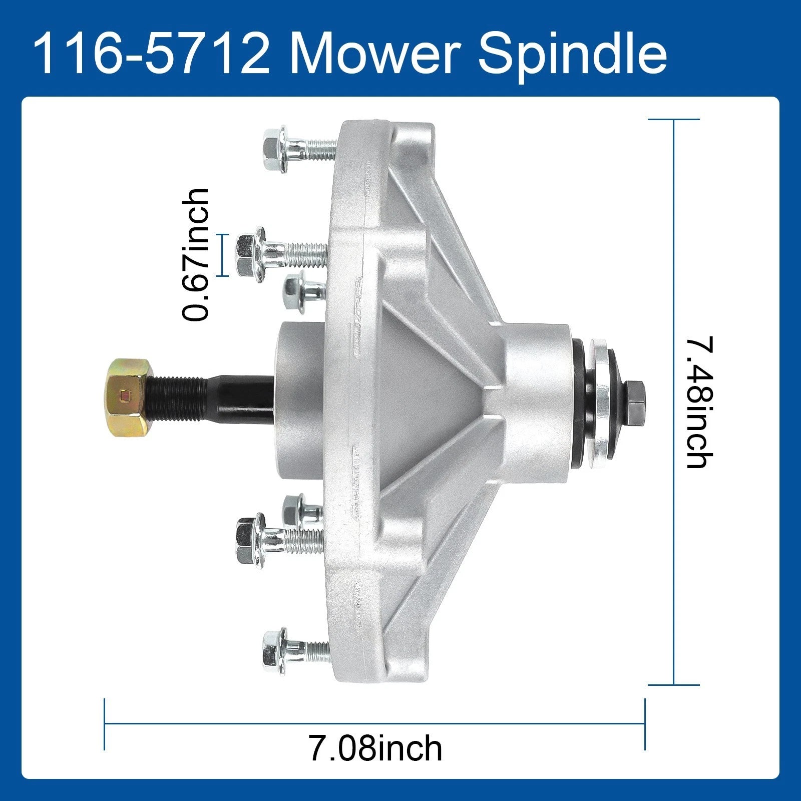 Blade Deck Spindle for Toro Exmark Quest 48" 52" (Fits 116-5712 109-8744)