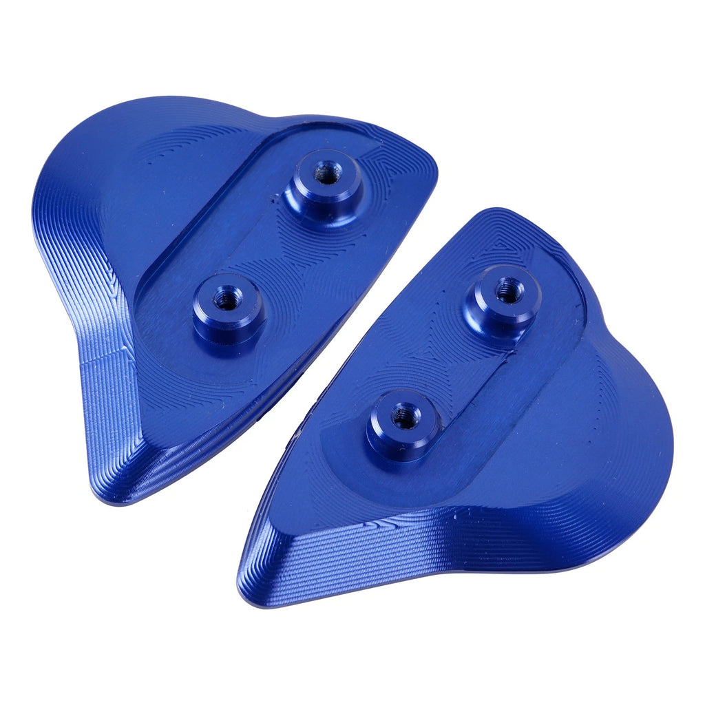 Aluminum Mirror Block Off Plates for Yamaha YZF R6 R7 (2017–2024) - Blue