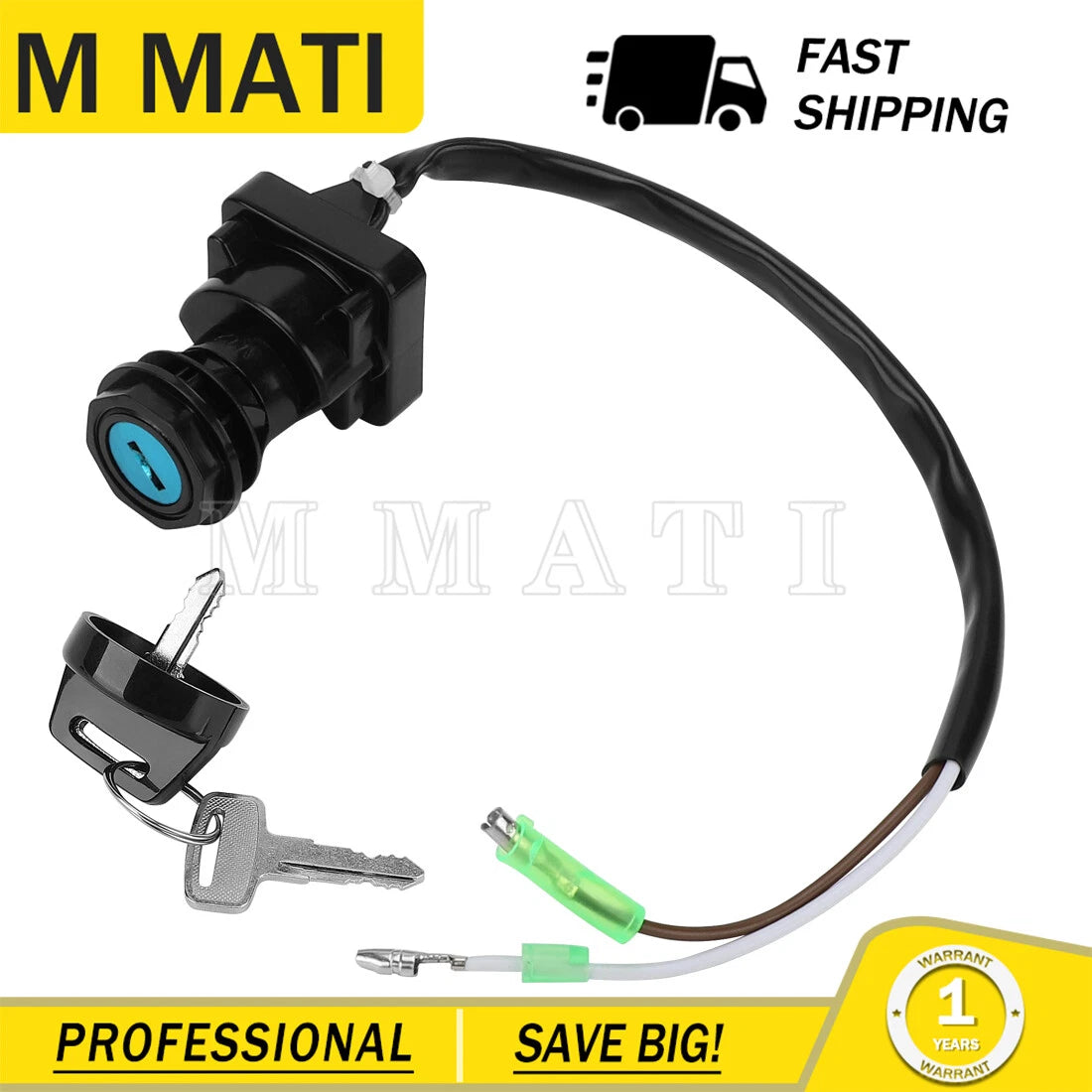 Motorcycle Ignition Key Switch for Kawasaki Bayou 300 400 (27005-1132, 27005-1159)