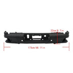 Black Steel Step Rear Bumper for Chevy Colorado GMC Canyon (2019–2021)