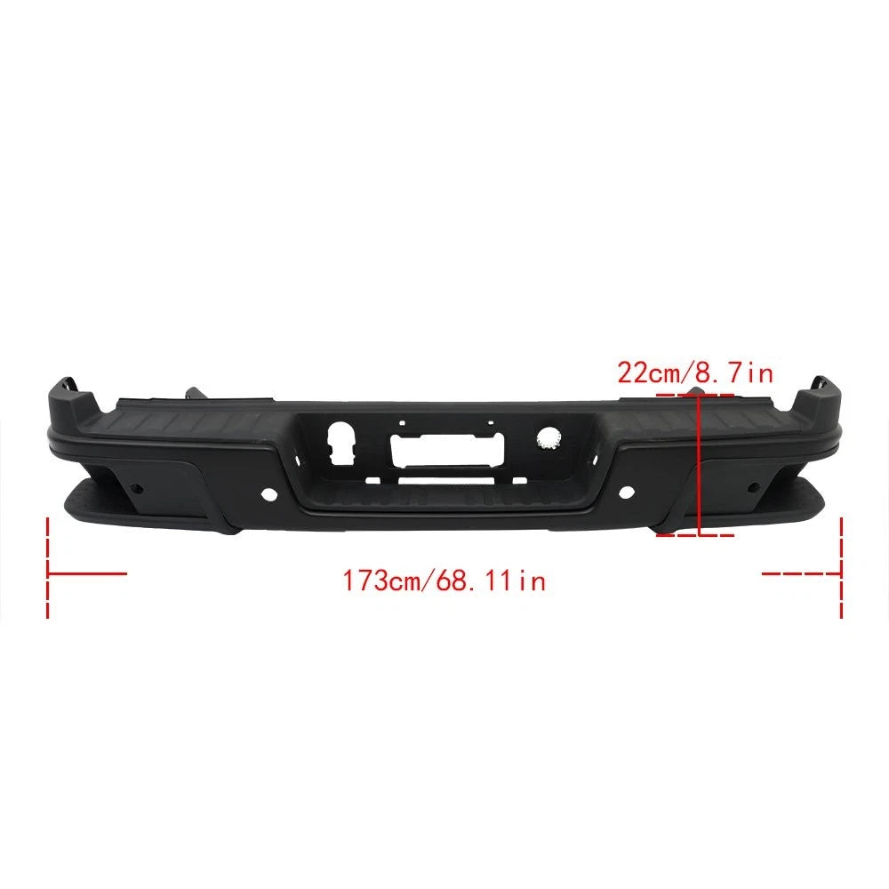 Black Steel Step Rear Bumper for Chevy Colorado GMC Canyon (2019–2021)