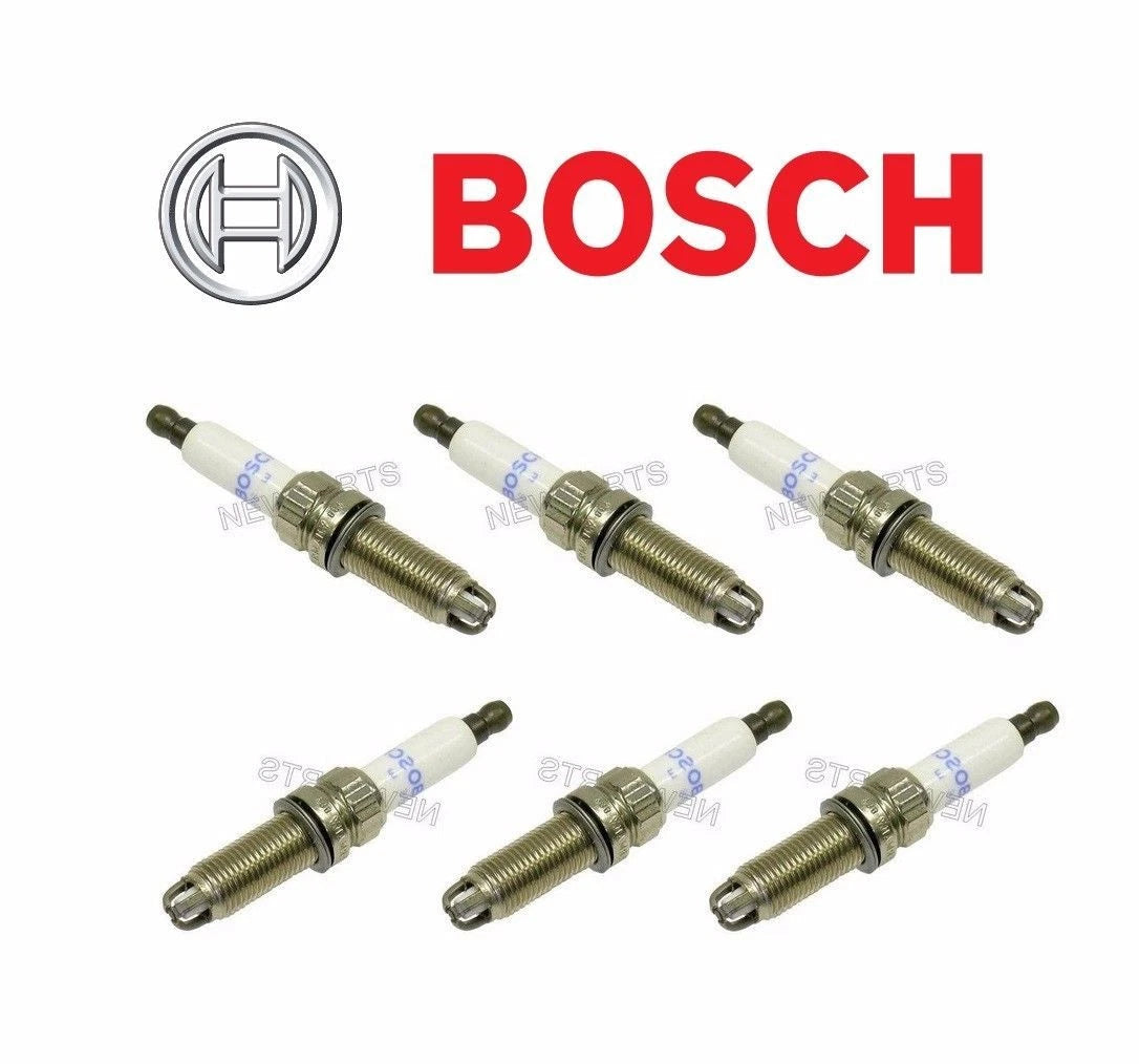 Set of 6 Bosch ZGR6STE2 Spark Plugs for BMW E60 E90 E92 E93 135i 335i 535i
