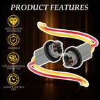 2 Pigtail Wire Female Socket Harness for Turn Signal Light (921 T15)