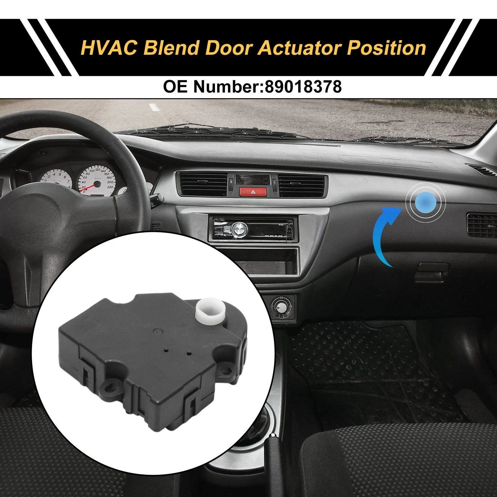HVAC Heater Blend Door Actuator for Buick LeSabre (2005) No. 89018378