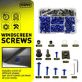 155pcs Blue Aluminum Fairing Bolts Kit M5 M6 for Yamaha YZF R1 R6 (1998–2021)