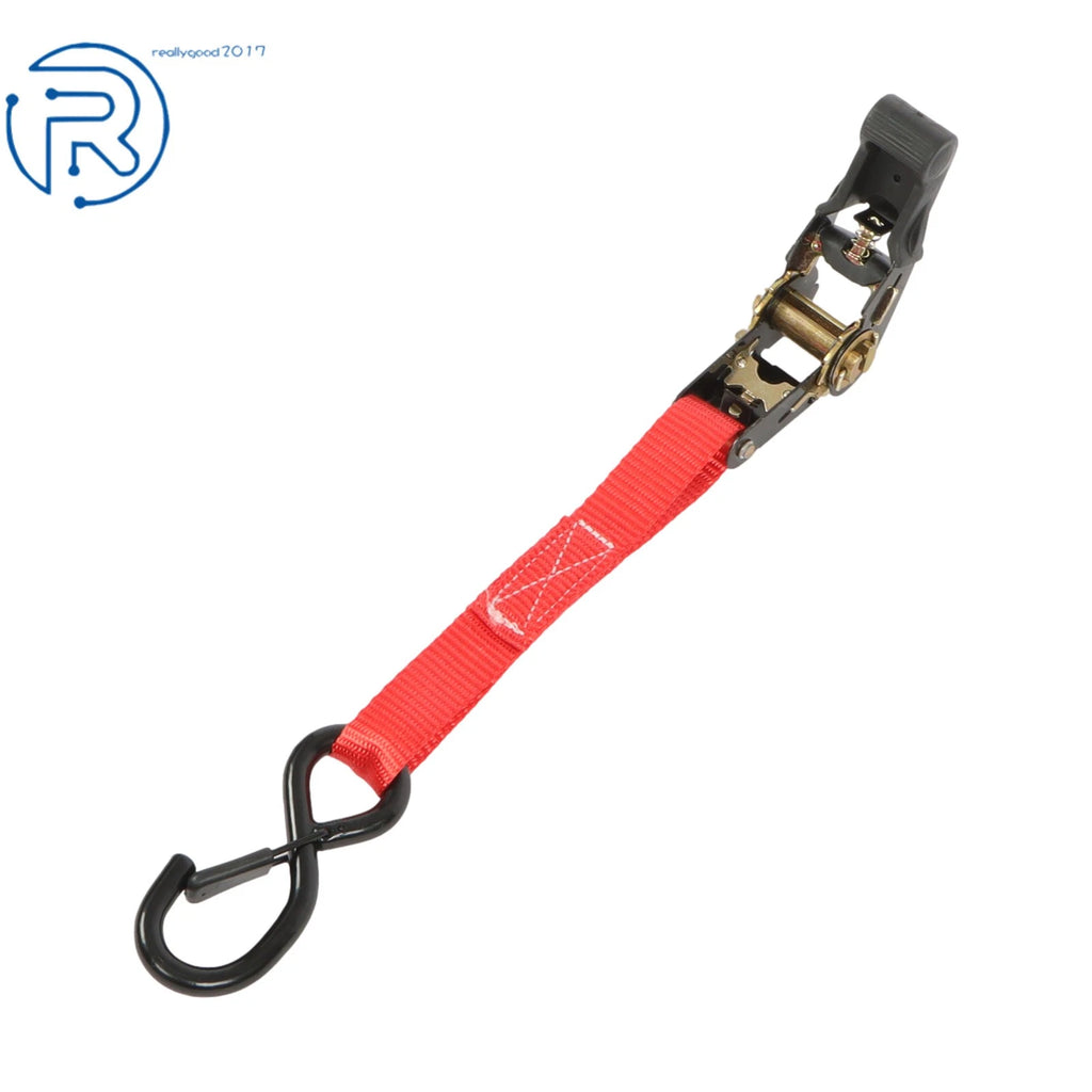 Set of 4 Heavy Duty 1" × 15' Ratchet Straps for Secure Tie Downs