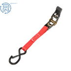 Set of 4 Heavy Duty 1" × 15' Ratchet Straps for Secure Tie Downs